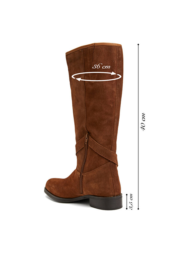 Taba Kadın Deri Çizme - 3