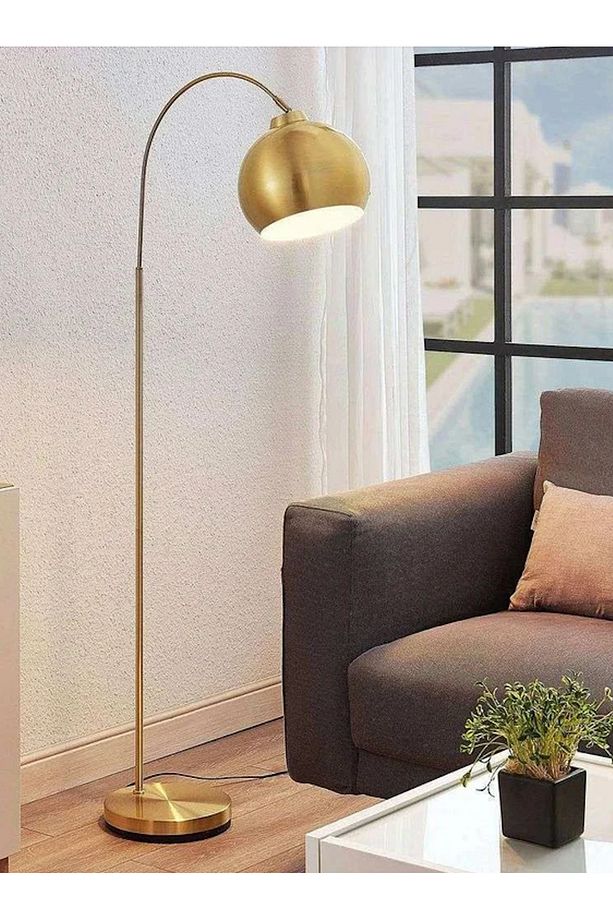 Zone Serisi Gold Modern Deve Boynu Lambader - 1