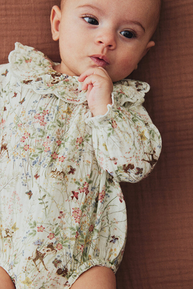 Baskılı Muslin Tulum - 3