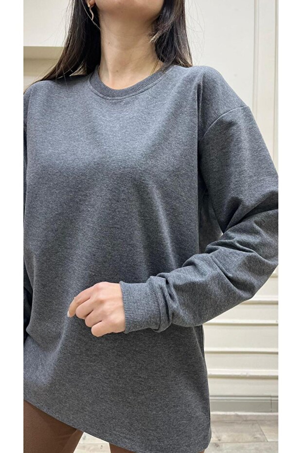 سويت شيرت رمادي داكن للجنسين - 2