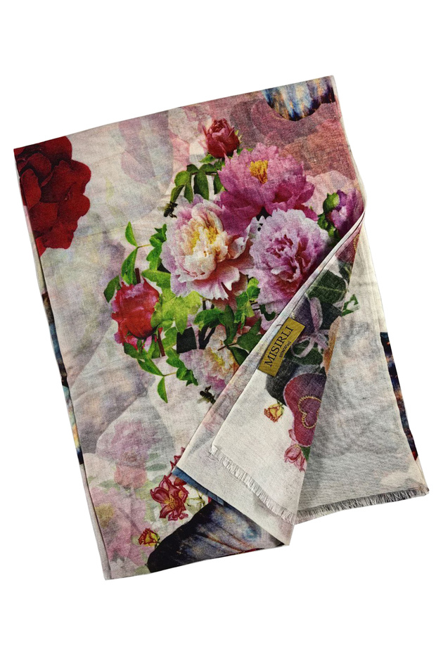 Mısırlı Eşarpları Desenli Yün Şal 75x190 - 2