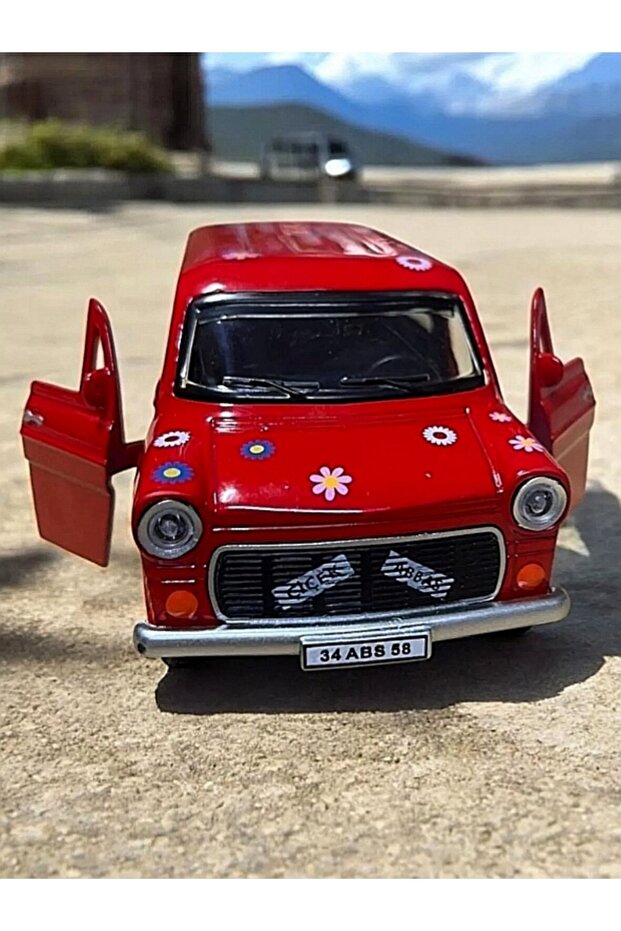 Nostalgia Metal Minibus Flower Abbas - Gift Pull Drop Premium Diecast Collection Toy Car