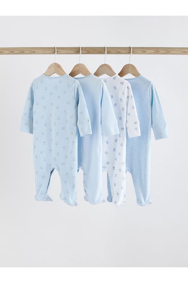 Bebek Pijama Uyku Tulumu 0-3 Yaş Kaydırmaz Tabanlı Organik %100 Pamuklu Bebek Uyku Tulumu - 3