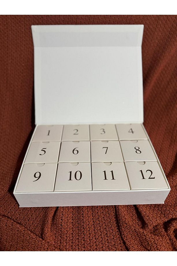 12 li Boş Advent Calendar Kutusu Beyaz - 3