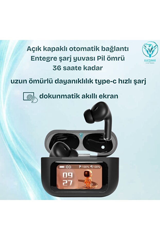 Bluetooth Kulaklık , Dokunmatik Ekranlı, ANC ENC Bluetooth 5,3 - 2