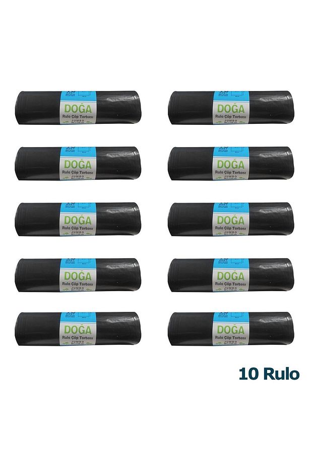 Battal Boy Çöp Torbası Poşeti - 400 Gr. - 90 Litre - 80 X 110 Cm / 10 Adetlik 10 Rulo - 2