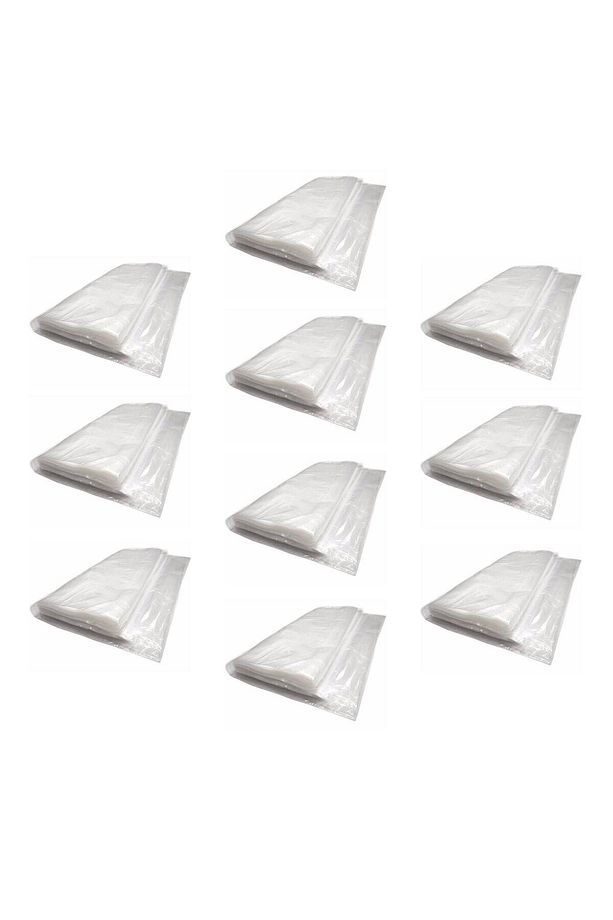 Vakumsuz Şeffaf Tek Kişilik Yatak Baza Saklama Taşıma Kılıfı Poşeti Torbası 120x200 Cm. - 10 Adet - 1