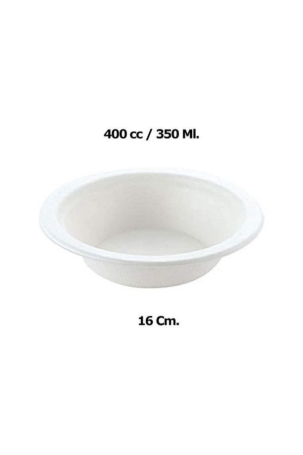 Nature Ekolojik Karton Kağıt Tek Kullanımlık Çorba Kasesi - 400 Cc - 50 Adetlik 1 Paket - 2