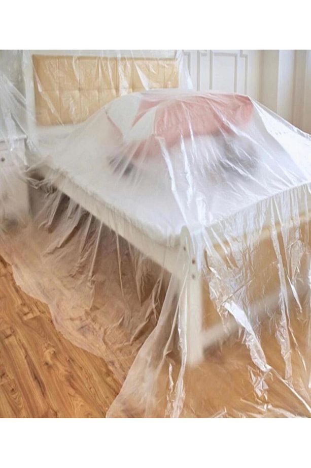 Naylon Tadilat Boya Koruyucu Örtü Poşet Folyo - 4x5 Metre - 20 M2 - 3 Paket - 4