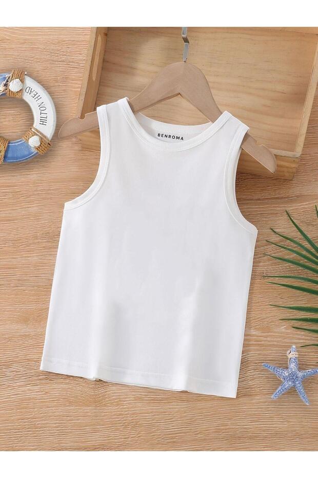 Printed Sleeveless Kids T-Shirt
