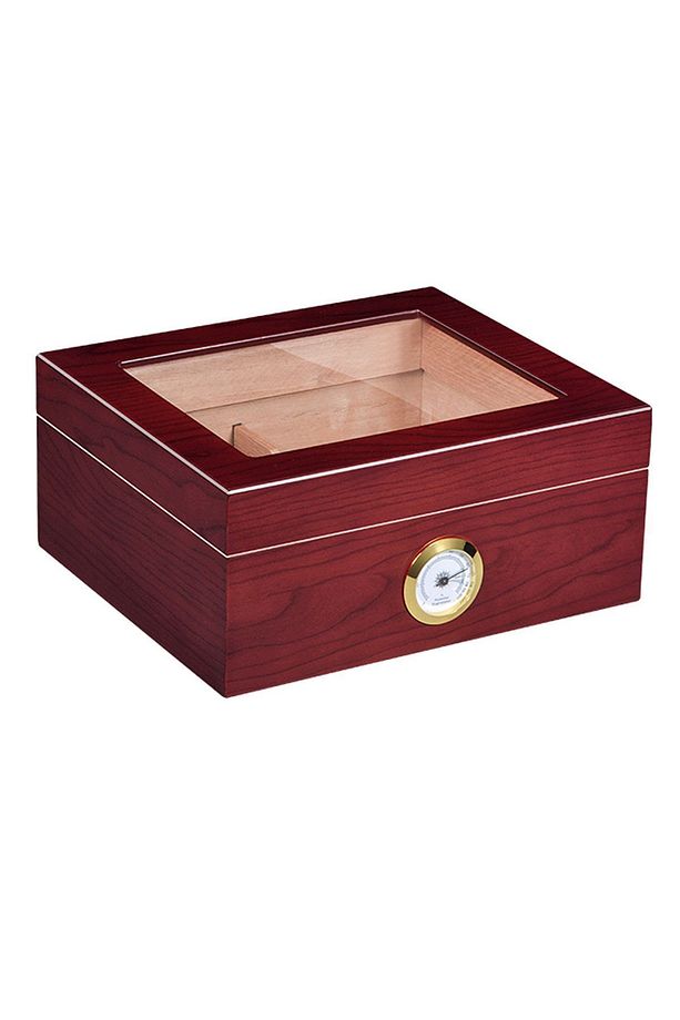 Kırmızı Camlı Humidor Puro Kutusu Rb95khv - 1