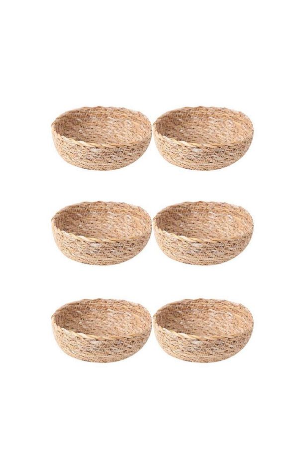 6’lı Hasır Mini Çerezlik Ve Kase Sunum Seti 15 Cm - Cl-13029 C1-1-121 - 4