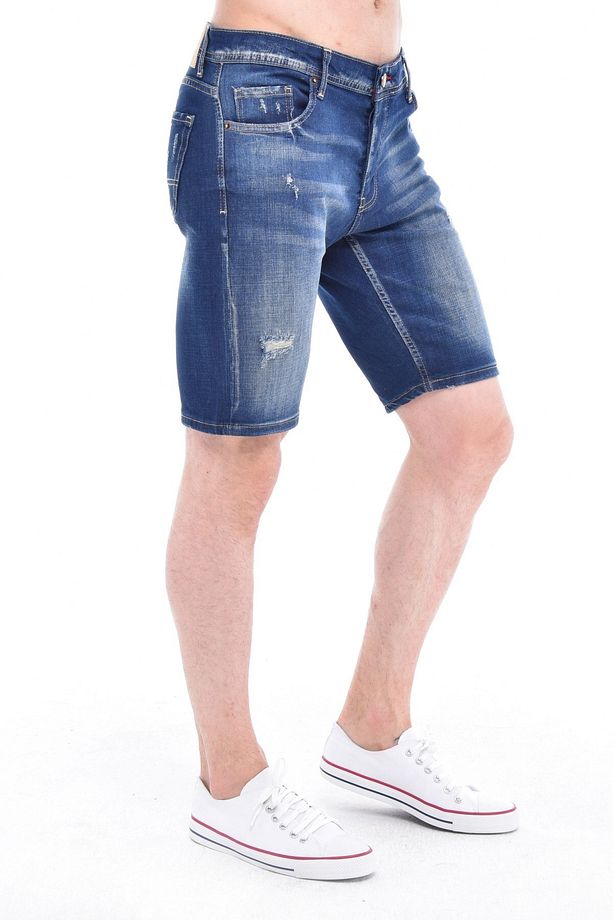 Erkek Kot Şort Slim Fit Jean Şort - C342 - 1