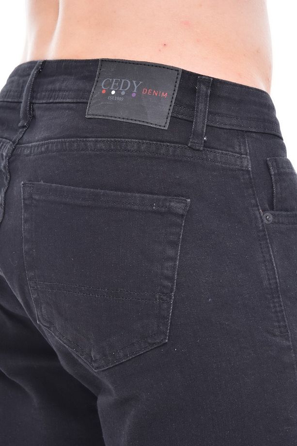 Erkek Kot Şort Slim Fit Jean Şort - C342 - 6