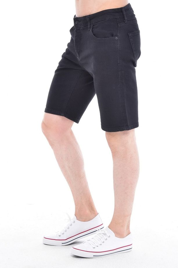 Erkek Kot Şort Slim Fit Jean Şort - C342 - 4