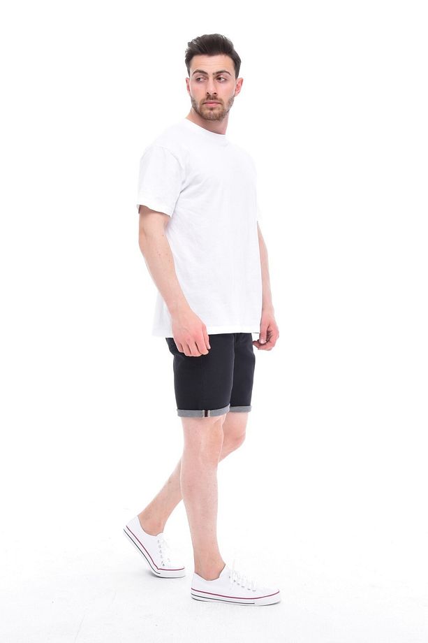 Erkek Kot Şort Slim Fit Jean Şort - C342 - 8