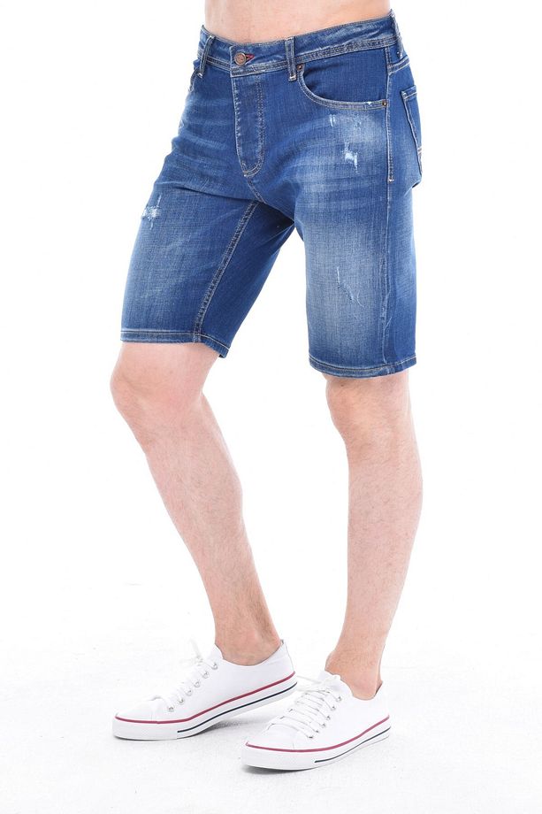Erkek Kot Şort Slim Fit Jean Şort - C342 - 3