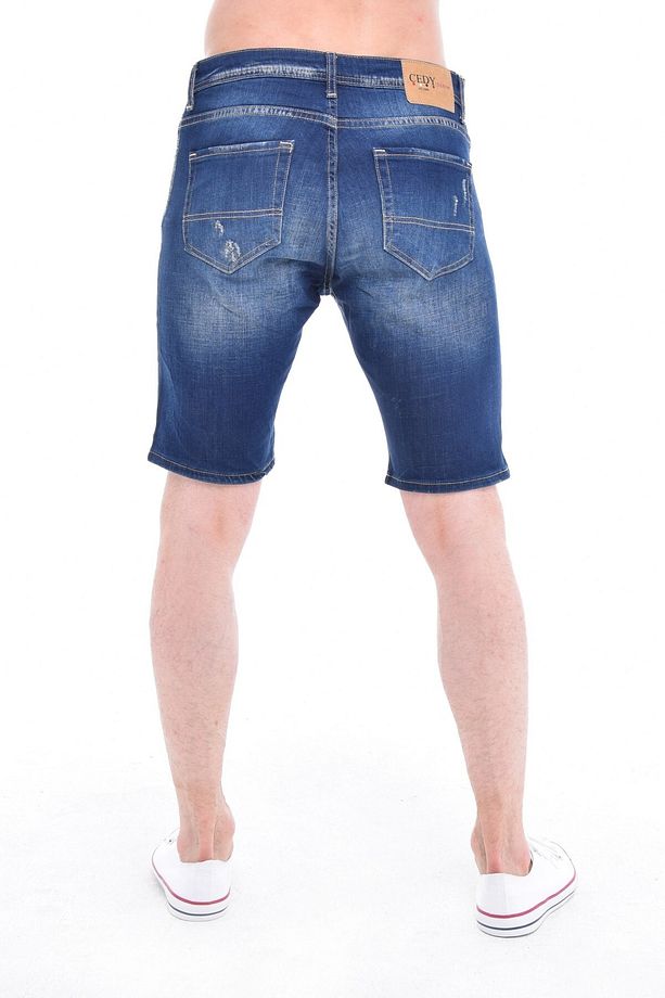 Erkek Kot Şort Slim Fit Jean Şort - C342 - 5