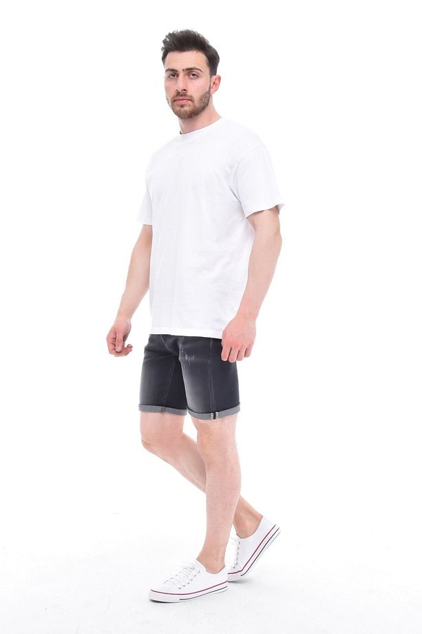 Erkek Kot Şort Slim Fit Jean Şort - C342 - 7
