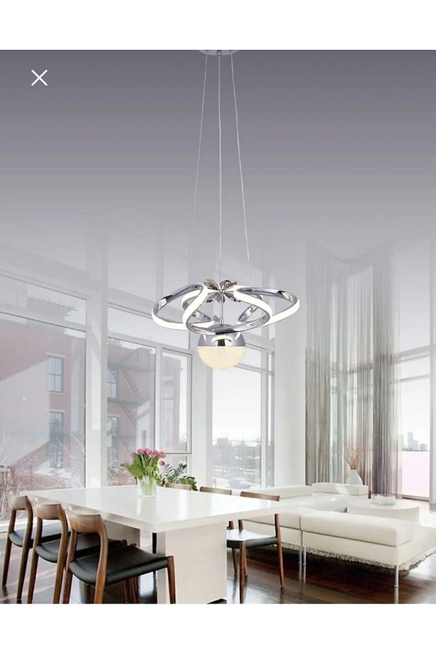 MODERN LÜKS TEK TOPLU ONE KROM KAPLAMA DRON SARKIT HOL MODEL LEDLİ AVİZE - 1