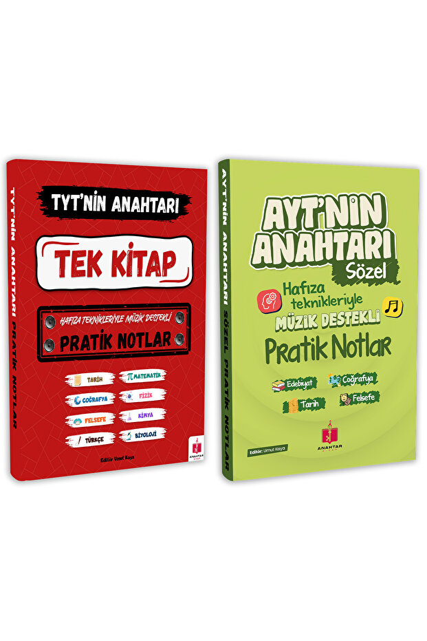 2026 Tyt'nin Anahtarı Tek Kitap Pratik Notlar Ayt'nin Anahtarı Sözel Pratik Notlar 2'li Set - 1