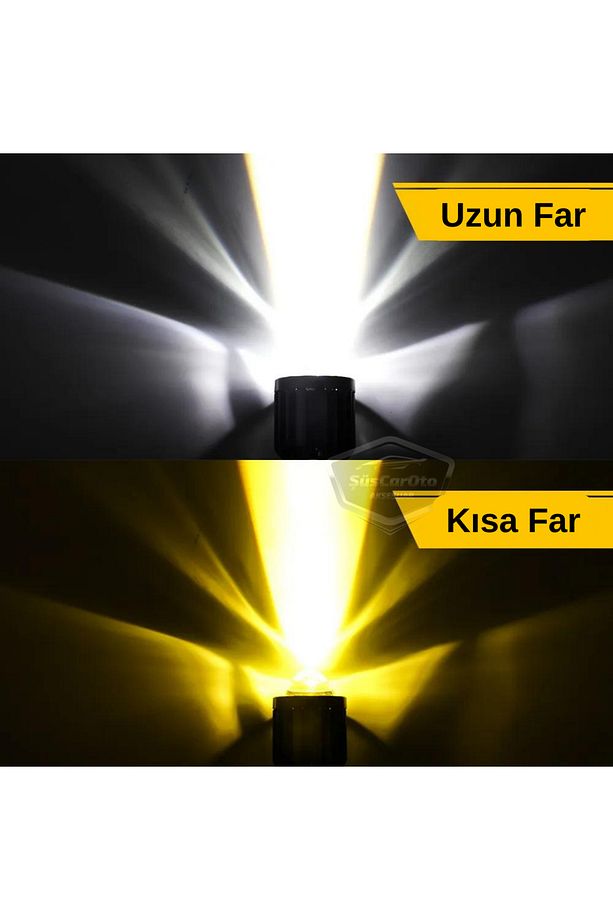 Tofaş Şahin Doğan Kartal 131 Uyumlu Mercekli Far Ampulü Led Xenon Çift Renk Sarı-Beyaz Far Şimşek Et - 5