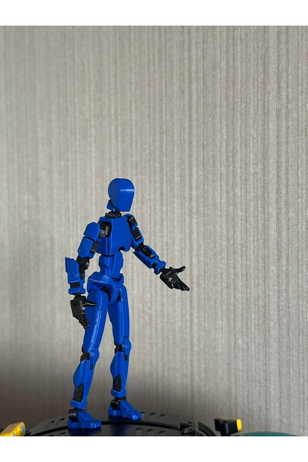 Lucky 13 Oynar Eklemli Robot Figür Oyuncak - Titan 13 - Dummy 1 Adet Mavi Siyah 14cm - 4