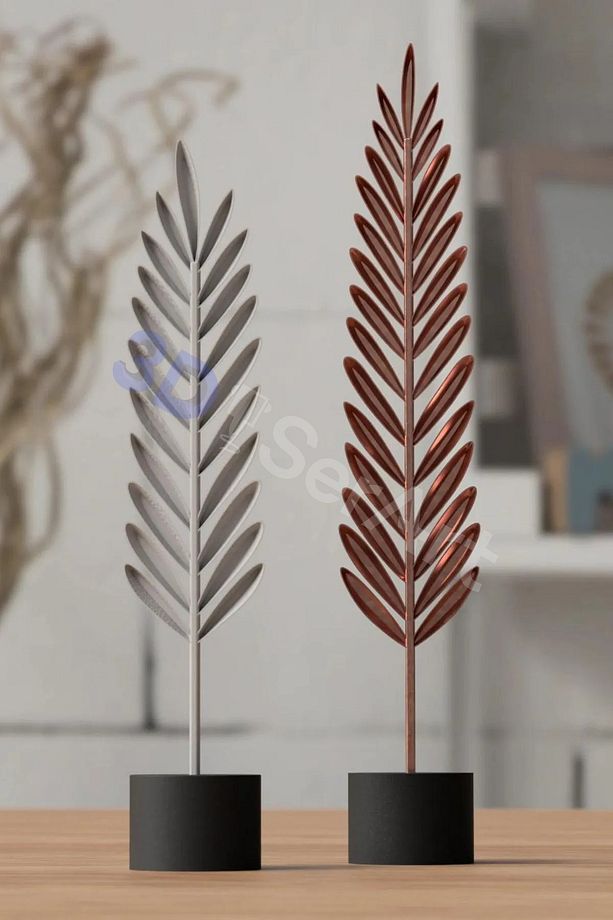 Dekoratif Modern Tüy Yaprak Takımı - 1