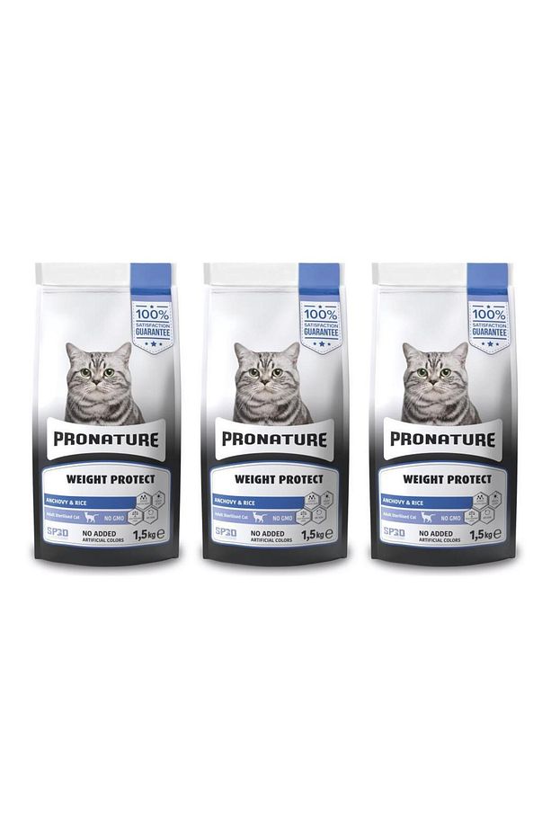 Hamsili ve Pirinçli Kısırlaştırılmış Yetişkin Kedi Maması 1,5Kg * 3 Adet - 1