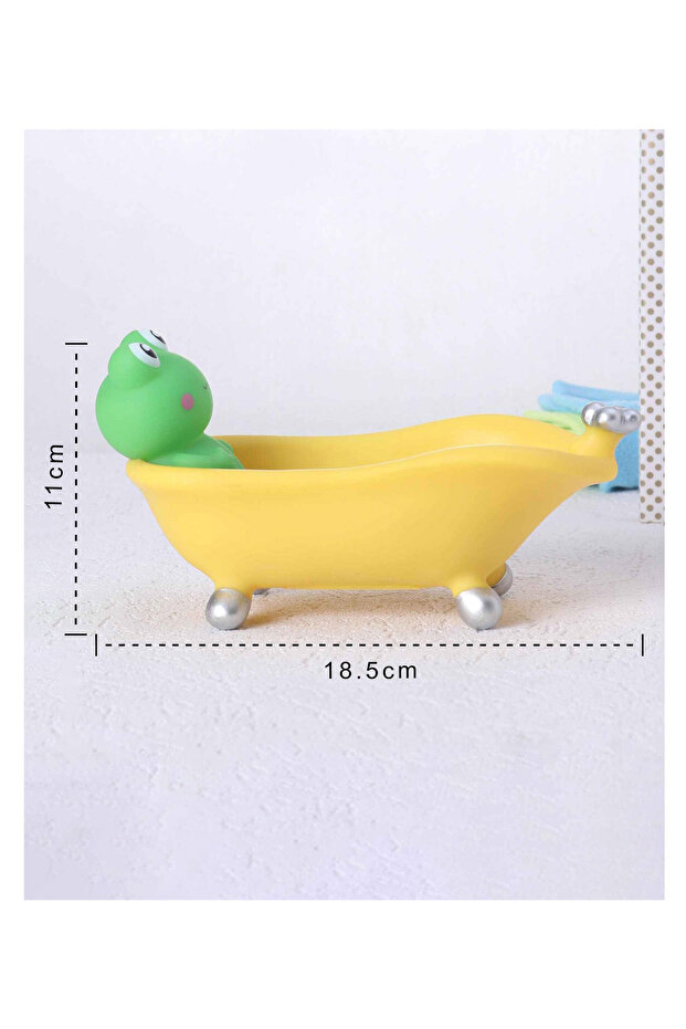 طبق صابون على شكل ضفدع - متعدد الألوان - 3