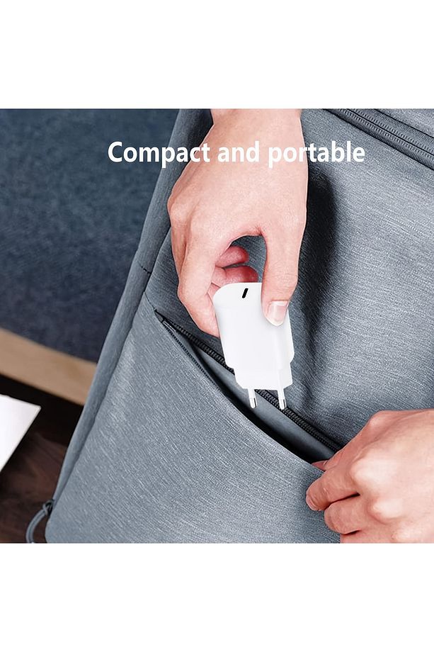 25W Type c -Type-C Girişli Adaptör ve Kablo Hızlı Şarj Aleti Seti TN-C03 - 5