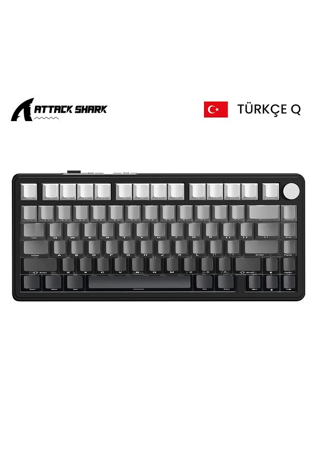 Attack Shark X85 2.4G Wireles/Bluetooth/USBC TriMode Gasket Kablosuz RGB Mekanik Klavye TÜRKÇE Q - 1