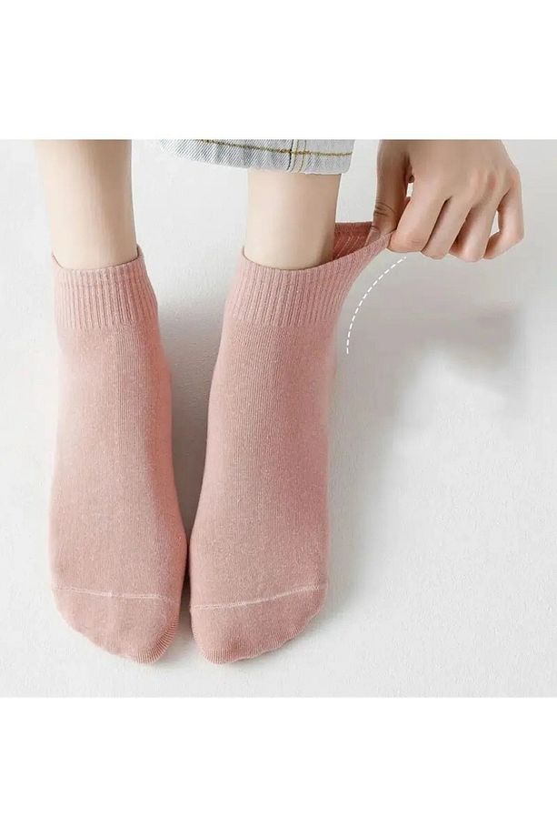 Kadın Extra Soft Renkli Yarım Konç Kolej Çorap Seti 8 Çift - 7