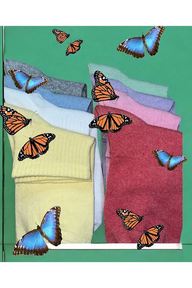 Kadın Extra Soft Renkli Yarım Konç Kolej Çorap Seti 8 Çift - 4