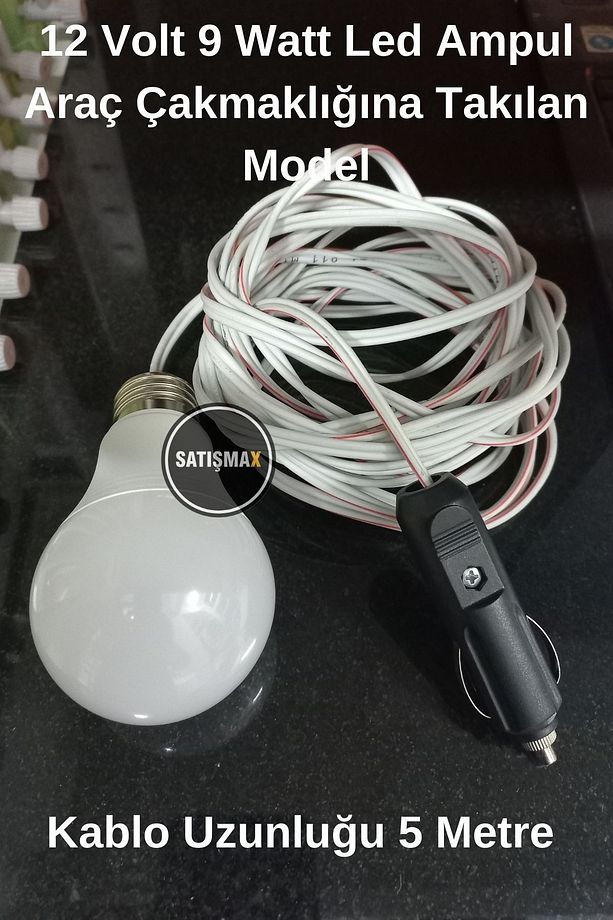 12 Volt 9 Watt Led Ampul Beyaz Araç Çakmaklığıa takılan model - 3