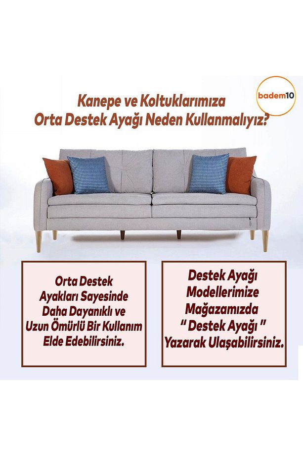 4 ADET Ahşap 18 cm Bağlantı Aparat Mobilya Koltuk Kanepe Berjer Ayağı Yükseltici Ayakları M8 Civata - 6