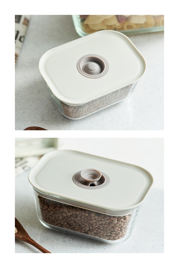 حاوية تخزين مستطيلة من فيكا سيلي 470 مل، بيج - 2