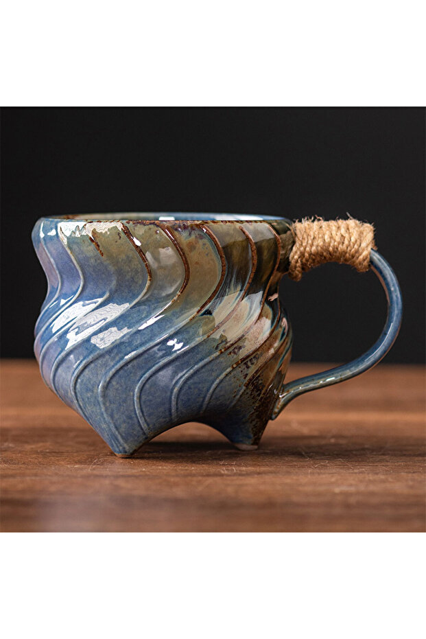 Coffee ceramic cup  Blue - 1