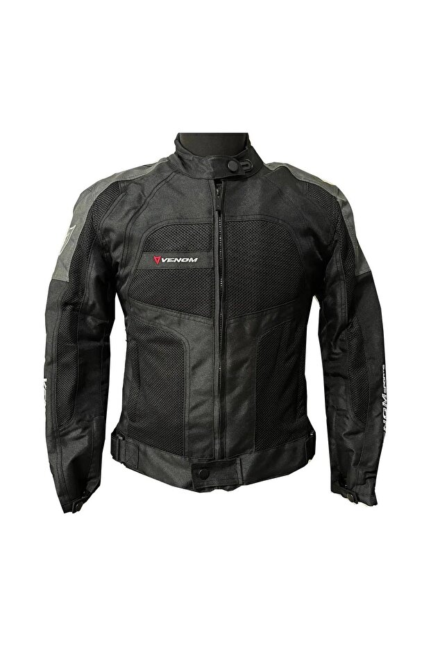 Dynamic Women's 4 Season Black Gray Motorcycle Jacket (the Models Are Tight, Order One Size Larger)
