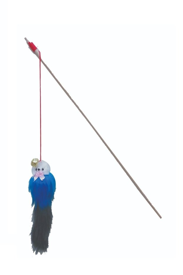 Furry Wooden Rattle Cat Fishing Rod Cat Toy