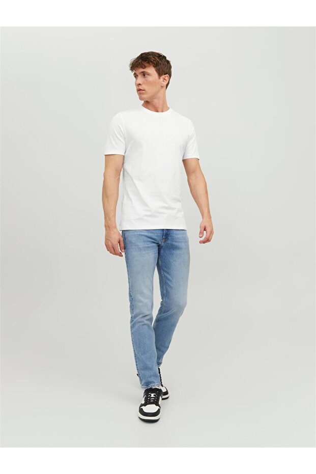 JJEORGANIC BASIC TEE SS O-NECK NOOS White - 5