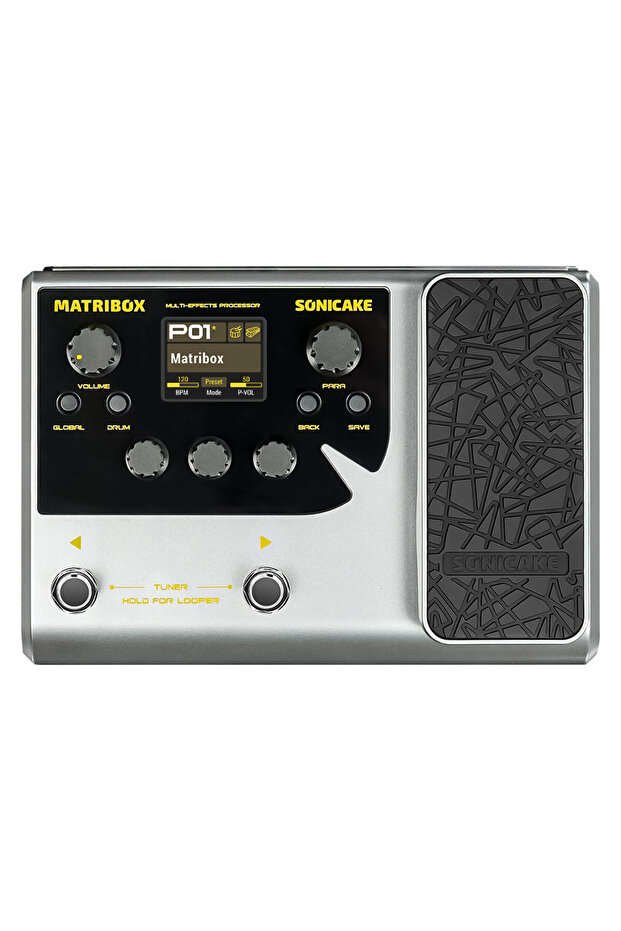 معالج تأثيرات جيتار/باس/صوتي متعدد مدمج QME-50 SONICAKE Matribox 140 مع خاصية التعبير