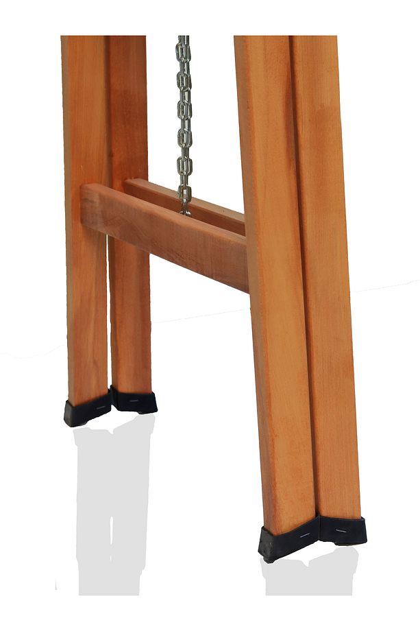 3 BASAMAKLI A TİPİ ÇİFT ÇIKIŞLI AHŞAP MERDİVEN 110CM - 2