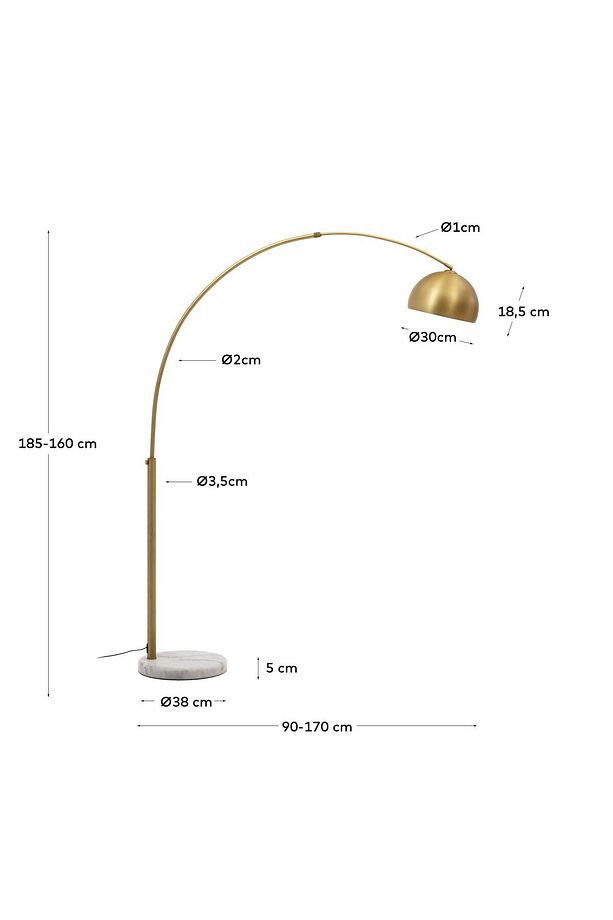 Dera Serisi Modern Gold Deve Boynu Olta Lambader - 5