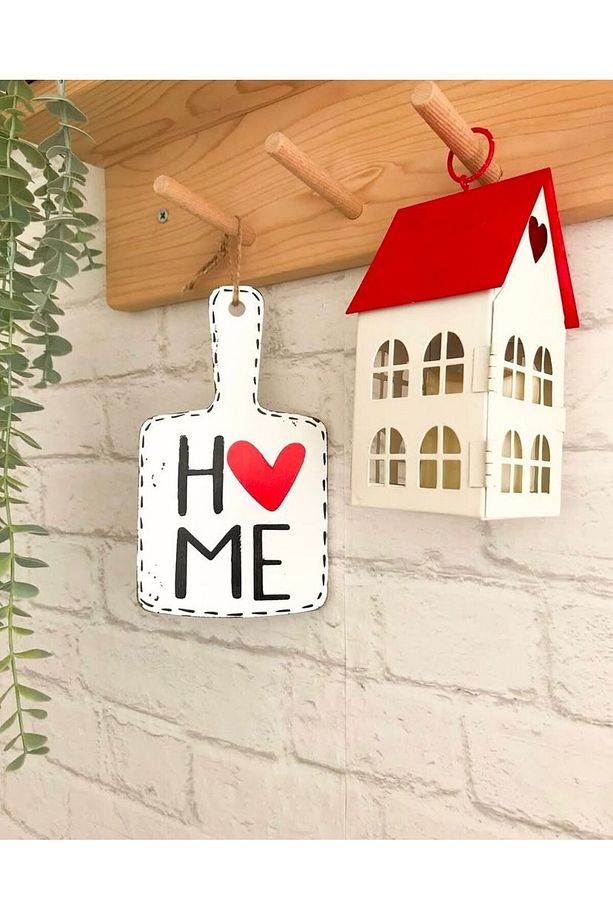 Kalp Detay HOME Kahve Köşesi Mutfak Dolap Duvar Süsü - 3