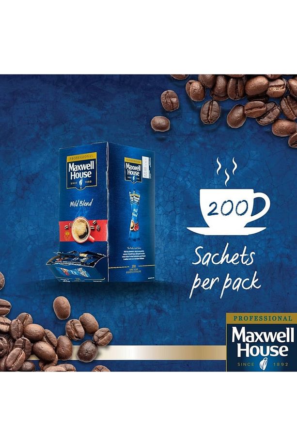 Maxwell House Mild Blend Çözünebilir Stick Kahve (200 Adetx1,5 gr) - 3