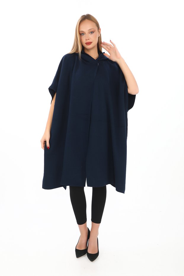 Knitwear Hooded Poncho