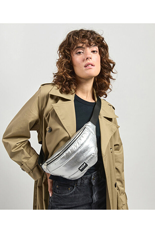 SILVER GLOSSY BEL ÇANTASI - 4