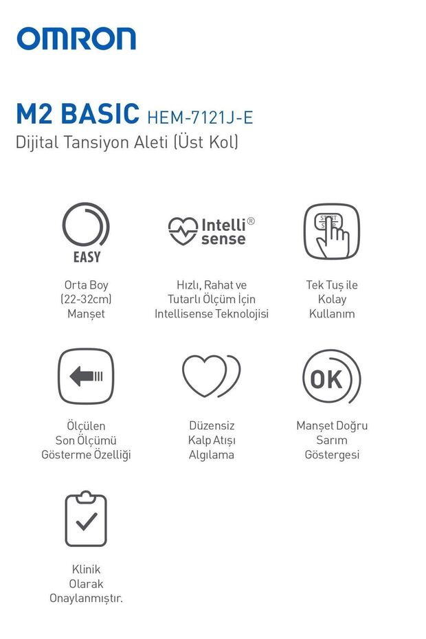 M2 Basic HEM-7121J-E Tansiyon Aleti 2 Adet - 3