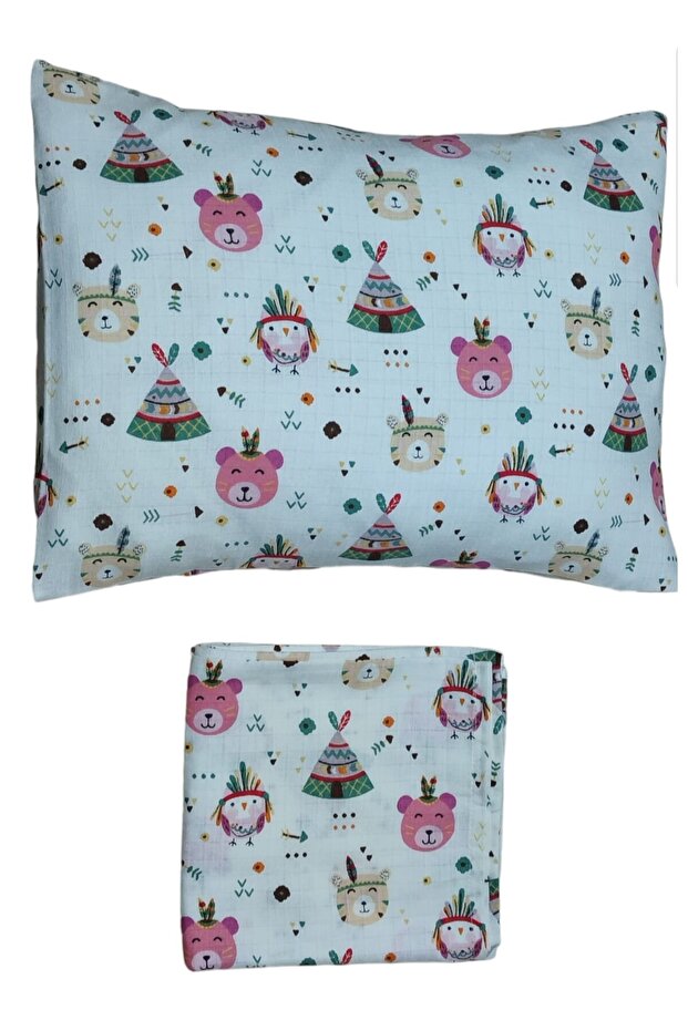 Newborn Muslin Cover and Blanket Set - 100cm X 120cm + 35cm X 45cm Pillowcases